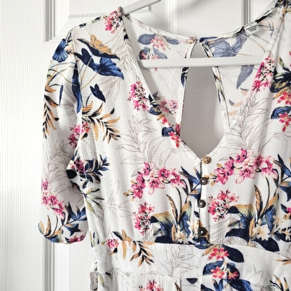 HP🎉 AEO Floral Kimono Romper / Maxi Dress - Size 0 - Picture 5 of 13